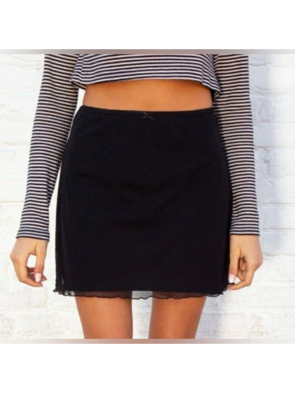 Brandy Melville Black Mini Skirt